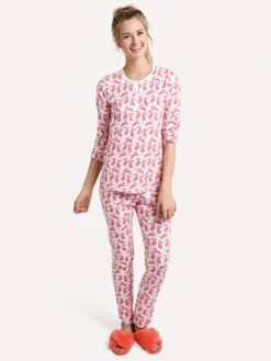 Roller Rabbit Women's Batik Bunny Pajamas -Every Wear Shop w lnpj 002batik pinkalt1