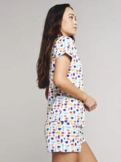 Roller Rabbit Women's Pac Fish Polo Pajama Set -Every Wear Shop w lnpj 007pac whitealt1