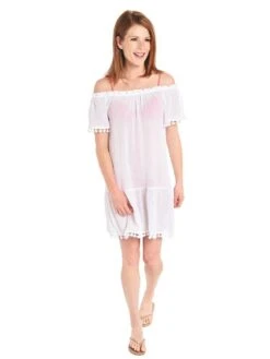 Eberjey Sea Breeze Deavon Coverup -Every Wear Shop wc1618de whitealt1