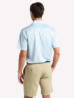 Oxford Lauderhill Stripe Jersey Tonal Print Polo -Every Wear Shop x21053 forgebluealt2